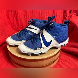 Nike Force Zoom Trout 6 Turf Shoes Blue & White 2019  Mens Size 8